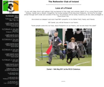 Rottweilerclubofireland.com(The Rottweiler Club of Ireland Rottweiler Club of Ireland irish Rotties dog bitch show rottweiler show dog ireland rott rottie puppy bitch strong irish kennel club breed standard) Screenshot