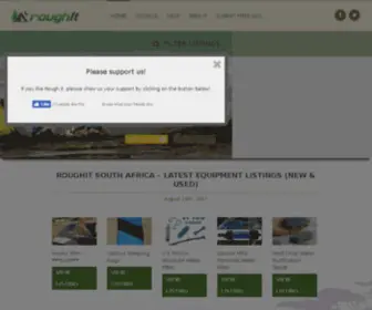 Roughit.co.za(The Free Camping & Outdoor equipment classifieds) Screenshot