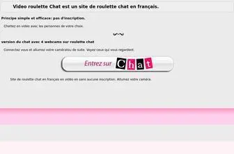 Rouletchat.net(Chat roulette en français) Screenshot