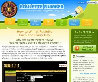 Roulettenumber.com(Roulette Number is Best Roulette System & Roulette Strategy) Screenshot