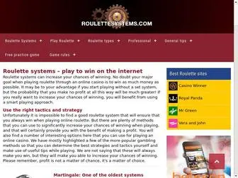 Roulettesystems.com(Learn winning strategies on the internet) Screenshot