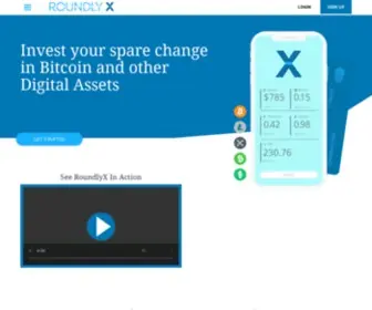 Roundlyx.com(Buy BTC and other Digital Assets with spare change roundups) Screenshot