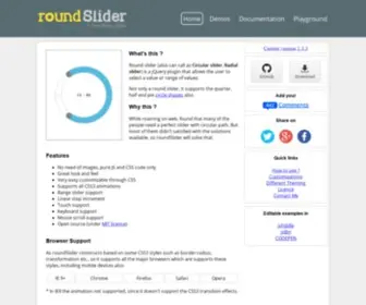 Roundsliderui.com(Round slider) Screenshot