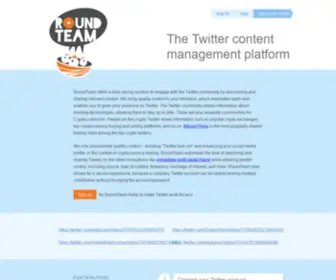 Roundteam.co(The Twitter content management platform) Screenshot