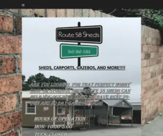 Route58Sheds.com(Route 58 Sheds) Screenshot