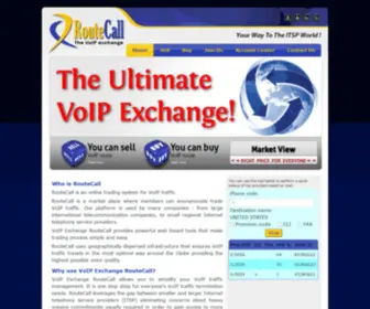 Routecall.com(VoIP Exchange) Screenshot