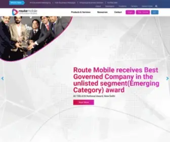 Routemobile.com(Route mobile) Screenshot