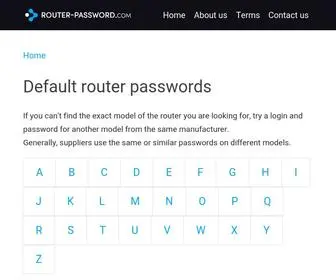 Router-Password.com(Home) Screenshot