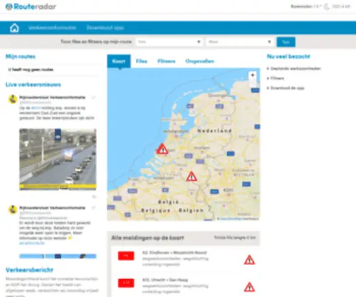 Routeradar.nl(Verkeersinfo, filemeldingen, flitsers, wegwerkzaamheden) Screenshot