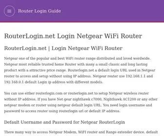 Routerlogins.net(Netgear WiFi Router) Screenshot