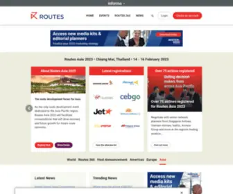 Routesonline.com(Airport and airline profiles) Screenshot