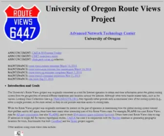 Routeviews.org(University of Oregon Route Views Project) Screenshot