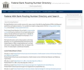 Routing-Numbers.com(Federal Bank Routing Number Directory) Screenshot