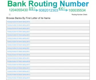 Routingnumbercheck.com(Routing Number Information and Bank Details) Screenshot