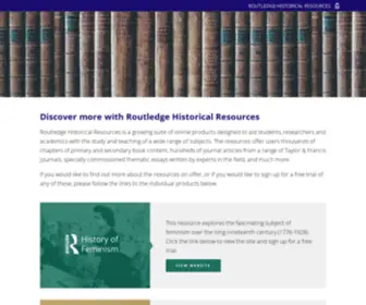 Routledgehistoricalresources.com(Routledge Historical Resources) Screenshot