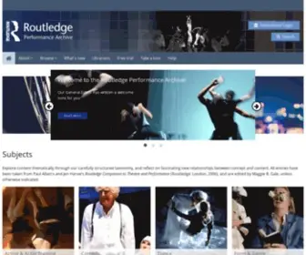 Routledgeperformancearchive.com(Routledge Performance Archive) Screenshot