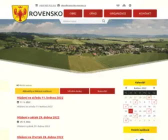 Rovensko-Morava.cz(Obec Rovensko) Screenshot