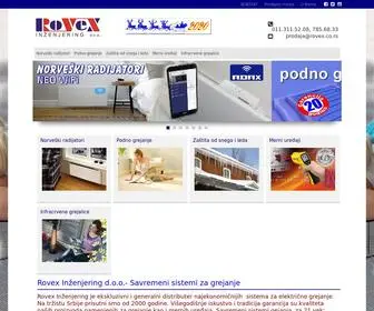 Rovex.rs(Norveski radijatori i podno grejanje i merni instrumenti) Screenshot