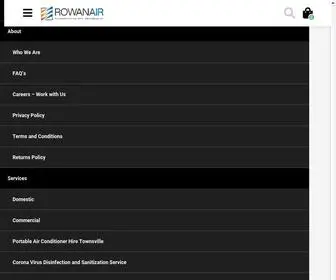 Rowanair.com.au(Residential & Commercial Air Conditioning Townsville. When your air) Screenshot