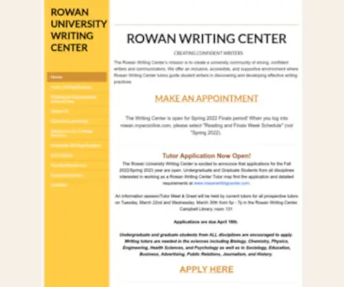 Rowanwritingcenter.com(Rowanwritingcenter) Screenshot