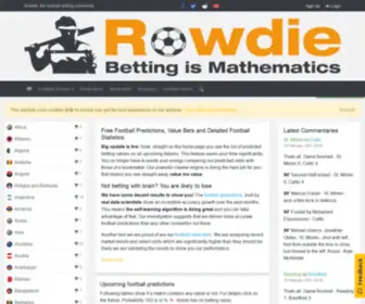 Rowdie.co.uk(Mathematical Football Predictions) Screenshot