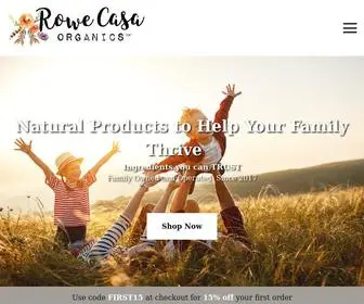 Rowecasaorganics.com(All-Natural Products with Ingredients You Can Trust) Screenshot