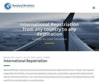 Rowlandbrothersinternational.com(International Repatriation) Screenshot