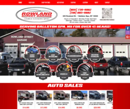 Rowlandstreetgarage.com(Ballston Spa NY Tires & Auto Repair) Screenshot