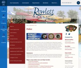 Rowlettpolice.org(Rowlett, TX) Screenshot