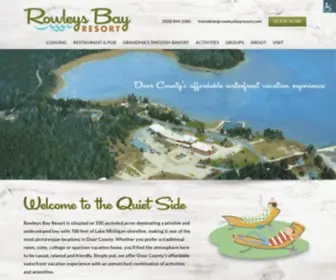 Rowleysbayresort.com(Door County Lodging) Screenshot