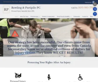 Rowlingpartipilo.com(Injury Attorneys) Screenshot