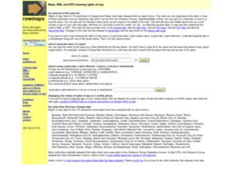 Rowmaps.com(KML and GPX showing rights of way) Screenshot