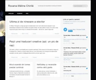 Roxanamchirila.com(Roxana-Mălina Chirilă) Screenshot