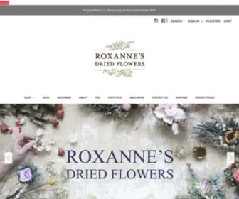 Roxannesdriedflowers.com(Roxanne's Dried Flowers) Screenshot