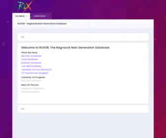 RoxDB.com(Ragnarok Next Generation) Screenshot