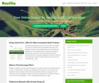 Roxilia.com(Online Guide on Cannabis) Screenshot