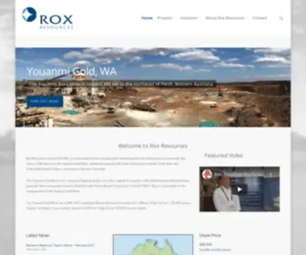 Roxresources.com.au(West Australian Focused Gold Exploration and Development Company) Screenshot