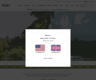 Roxy-UK.co.uk(Surf, Snowboard, clothing and accessories) Screenshot