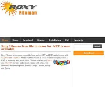 Roxyfileman.com(Free file browser for CKEditor and TinyMCE) Screenshot