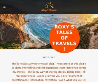 Roxystravels.com(The purpose of this blog) Screenshot
