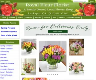 Royal-Fleur.com(Florist Larkspur CA) Screenshot