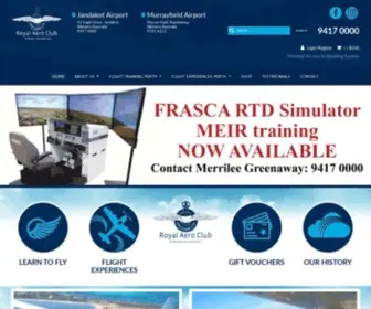 Royalaeroclubwa.com.au(The Royal Aero Club of Western Australia) Screenshot