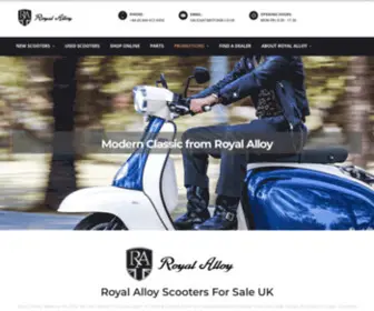 Royalalloy.co.uk(ROYAL ALLOY Retro Classic Scooters FOR SALE Buy Online) Screenshot