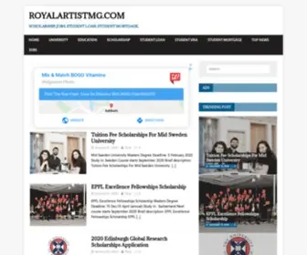 Royalartistmg.com(Scholarship, Jobs, Education, Student Loan, University, Student Mortgage) Screenshot