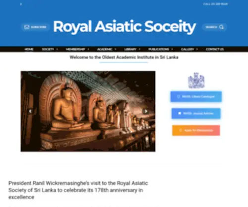 Royalasiaticsociety.lk(Royal Asiatic Society of Sri Lanka) Screenshot