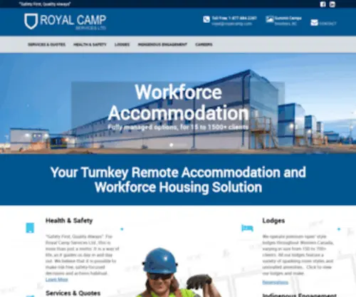 Royalcamp.com(Royal Camp Services Ltd) Screenshot