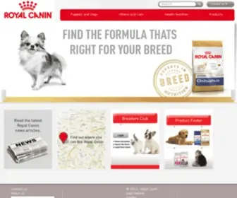 Royalcanin.co.za(Welkom bij Royal Canin. Dierenvoeding op basis van wetenschap) Screenshot