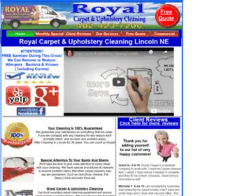 Royalcarpetlincoln.com(Royal Carpet & Upholstery Cleaning Lincoln Nebraska) Screenshot