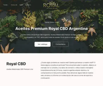 Royalcbd.com.ar(Aceites Royal CBD) Screenshot