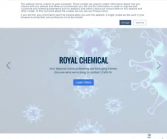 Royalchemical.com(Chemical Blending and Contract Manufacturing) Screenshot